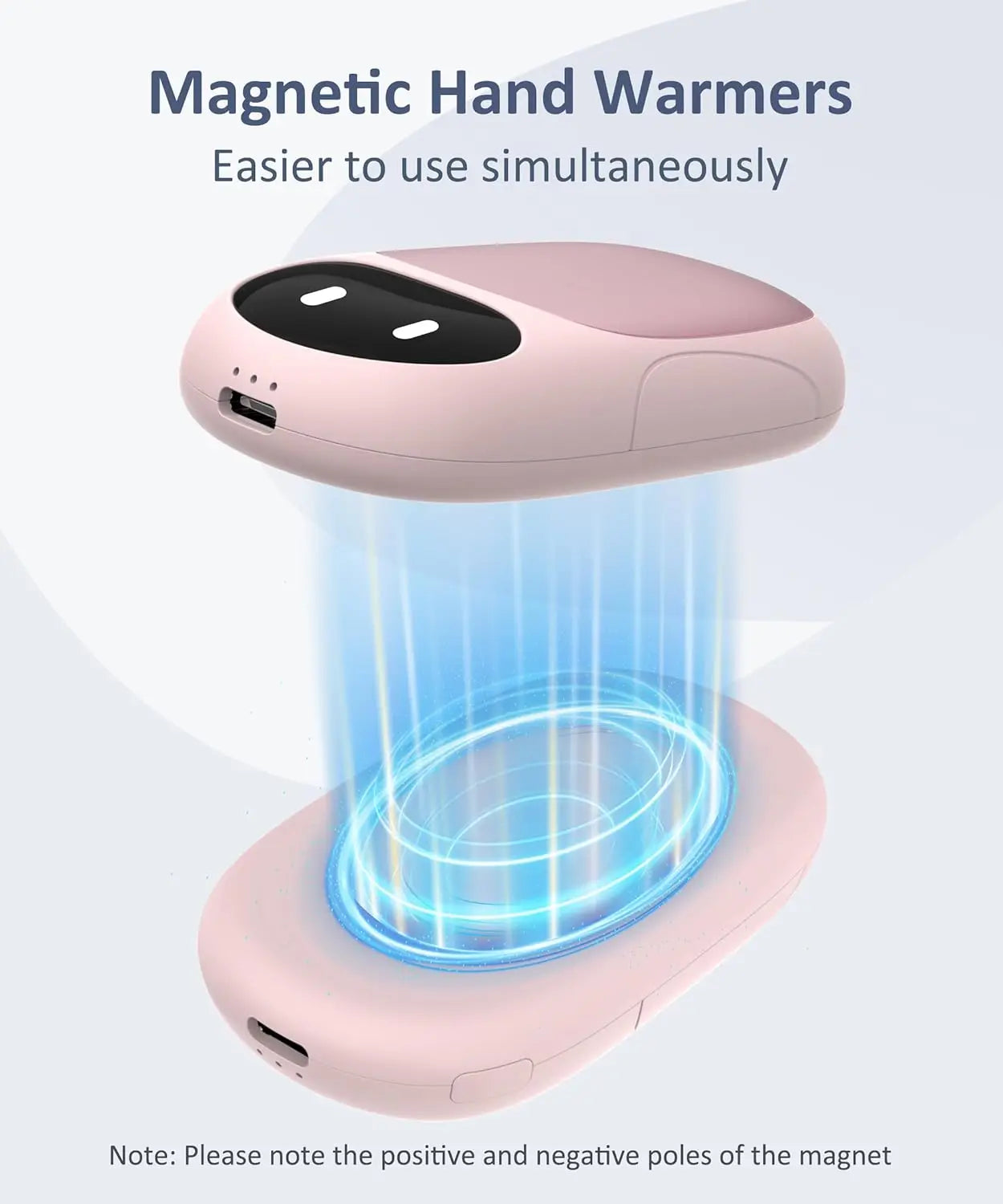 Rechargeable Hand Warmers 6000mAh, 2-Pack, 12-Hour Use, Great Gift for Men & Women