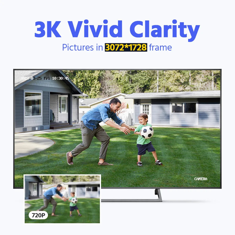 ANNKE 3K Dual Lights IR Network Camera Built-in mic Double Light Security IP Cameras H.265+ Support PoE Camera Indoor Outdoor