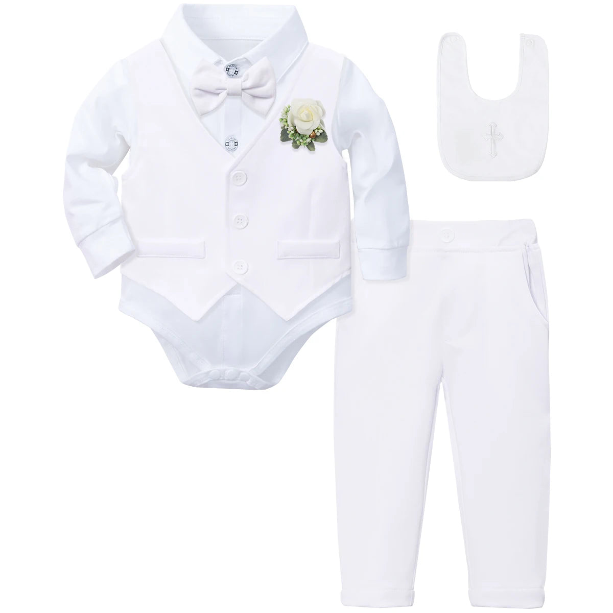 Baptism Outfit Boy Infant Baby Church Christening Suit Toddler White Blessing Set Newborn Easter Birthday Party Gift Clothes