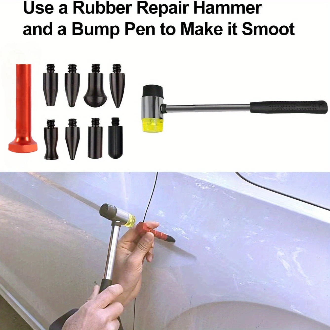 New Car Hook Rods Paintless Dent Repair Hail Remover Hooks Rods Kits Auto Body Dents Stainless Steel Hands Tools