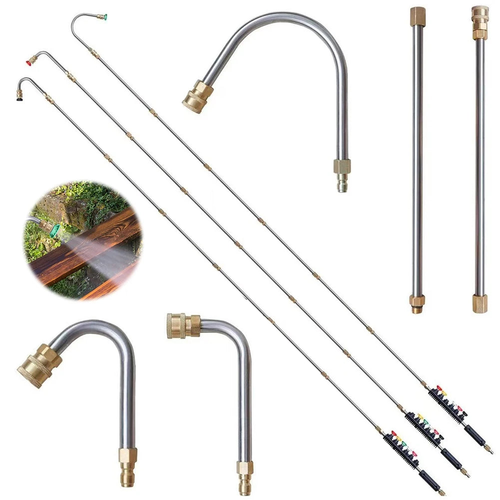 10Pcs High Pressure Washer Wand Set Pressure Washer Extension Wand Set Spear Car Washer Nozzles Cleaning Tools 1/4 Quick Connect