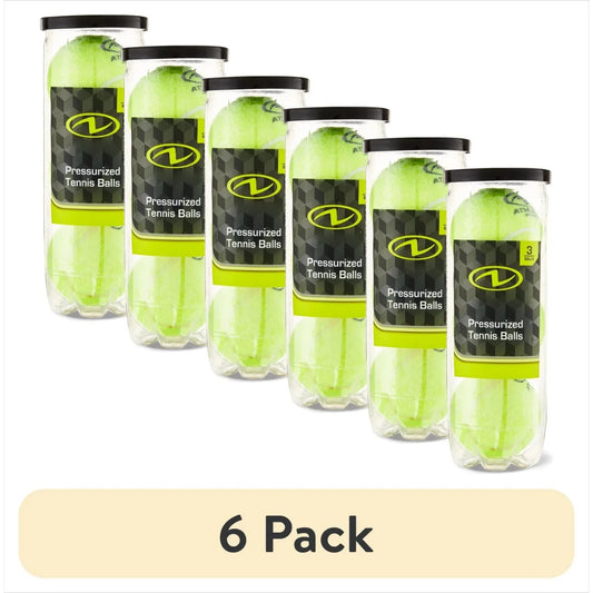 (6 pack)Pressurized Tennis Balls, 3 Count