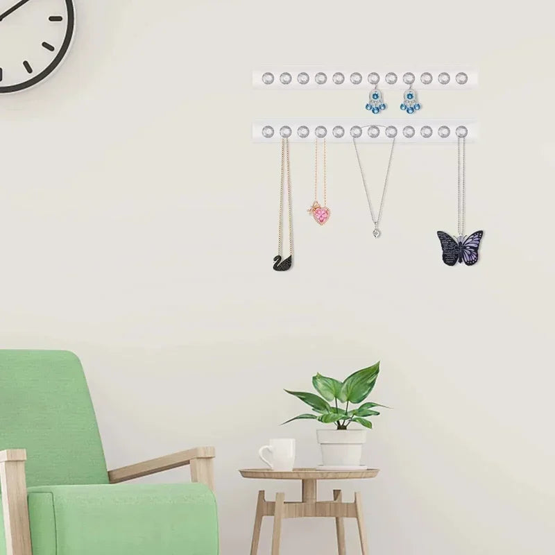 Necklace Hangers Acrylic Necklaces Holder Wall Mounted Jewelry Organizer Hanging Necklace Holder For Necklaces Bracelets 2027