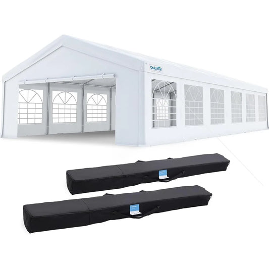 20 x 40 Party Tent Heavy Duty Outdoor Canopy Tent Carport Wedding Event Shelter BBQ Wedding Tents for Parties with Storage Bags(C