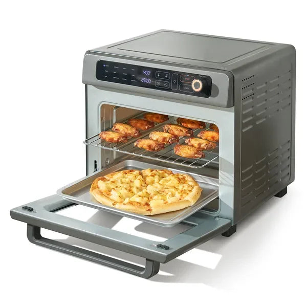 12-in-1 Air Fryer Toaster Oven, 25L Stainless Steel Convection Oven, 1700W, with Grill & Pizza Pan