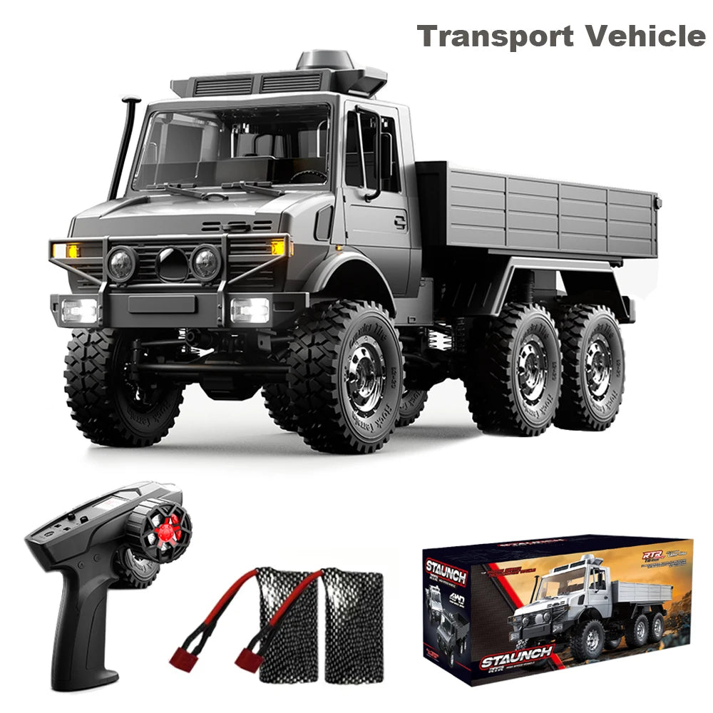 C8823 1/18 RC Car 6WD Off-road Remote Control Vehicle Transport Rescue Truck 2.4G High Speed Climbing Crawler Model Toys for kid