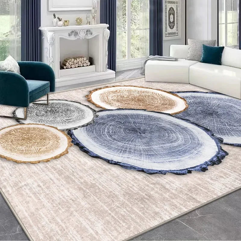 Light Luxury Rugs for Bedroom Anti-slip Bedside Rug Large Area Living Room Decoration Soft Carpet Washable Cloakroom Floor Mat