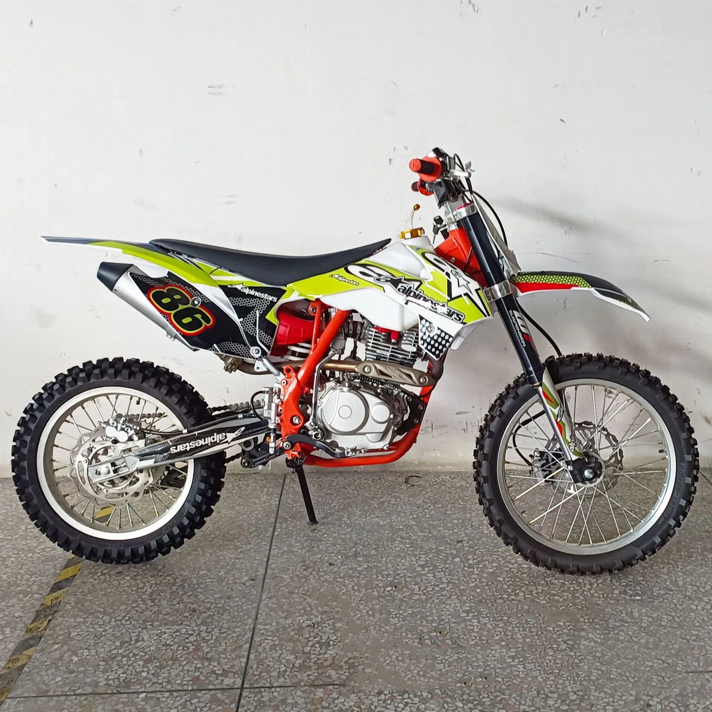 250 cc Dirt Bike Adult Off-road Motorcycle 4 Stroke Motocross Gas Powered Trail Enduro Racing，Off-Road Motorcycles