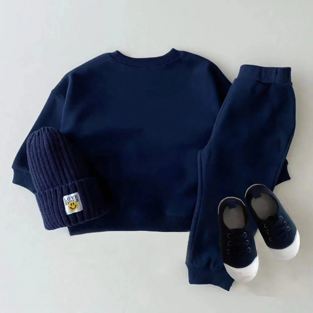 2Pcs Baby Boy Clothes Set Casual Long Sleeve Sweatshirts Outfits For Child Spring Autumn Toddler Kids Clothes