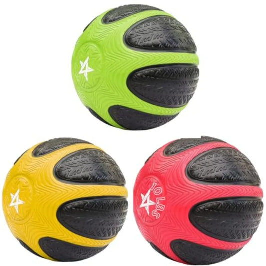 Medicine Ball with Dual Texture Grip, 6,8,10lbs Combo Weighted Medicine Ball for Workouts Exercise Balance Training, Core Streng