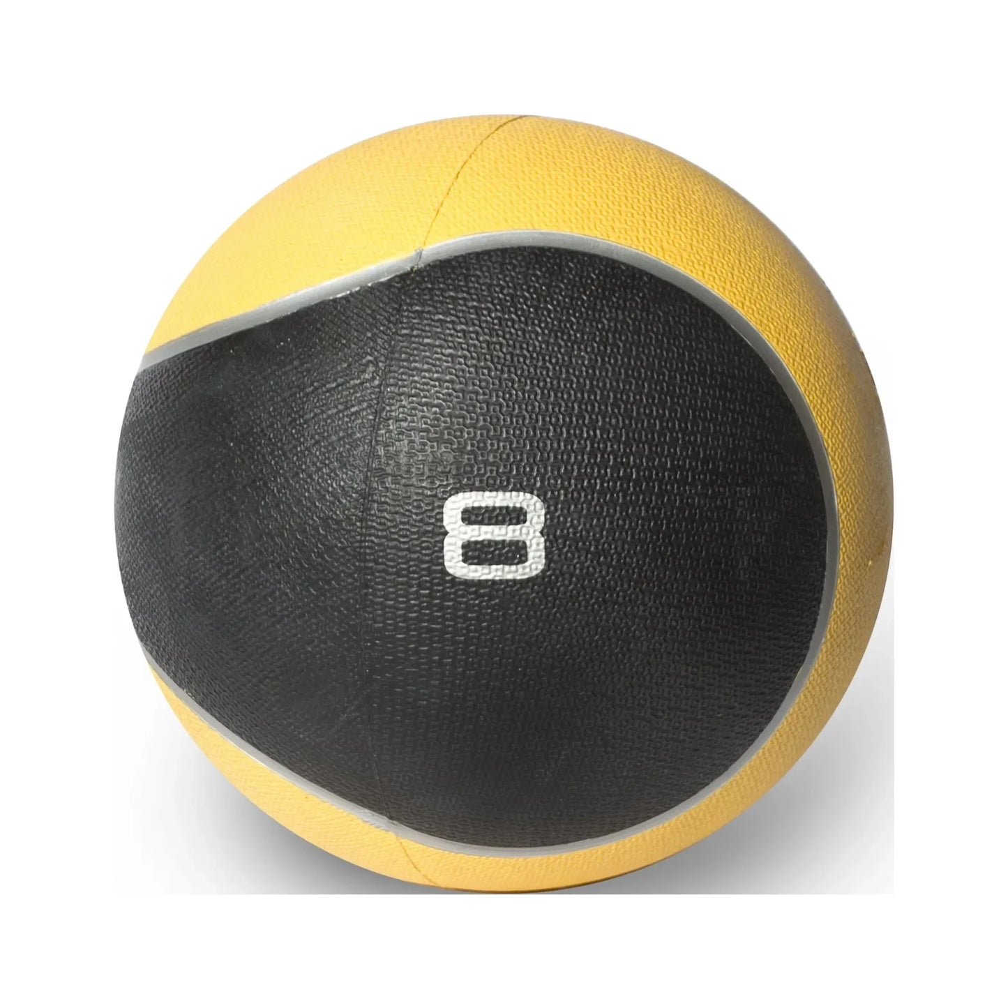 8lb Rubber Medicine Ball, Textured Grip for Strength Training, CrossFit & Gym Workouts, Durable & Bounce Resistant