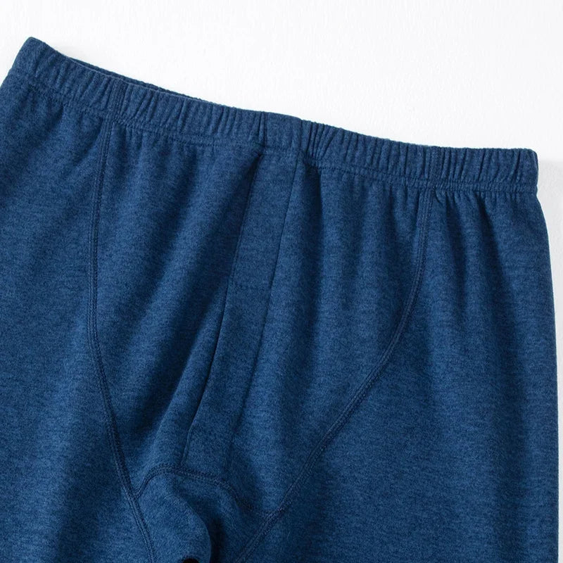 2-Piece Men's Fashion Autumn Clothes And Long-sleeved Trousers Set For Teenagers' Thermal Underwear At The End Of Autumn And Win