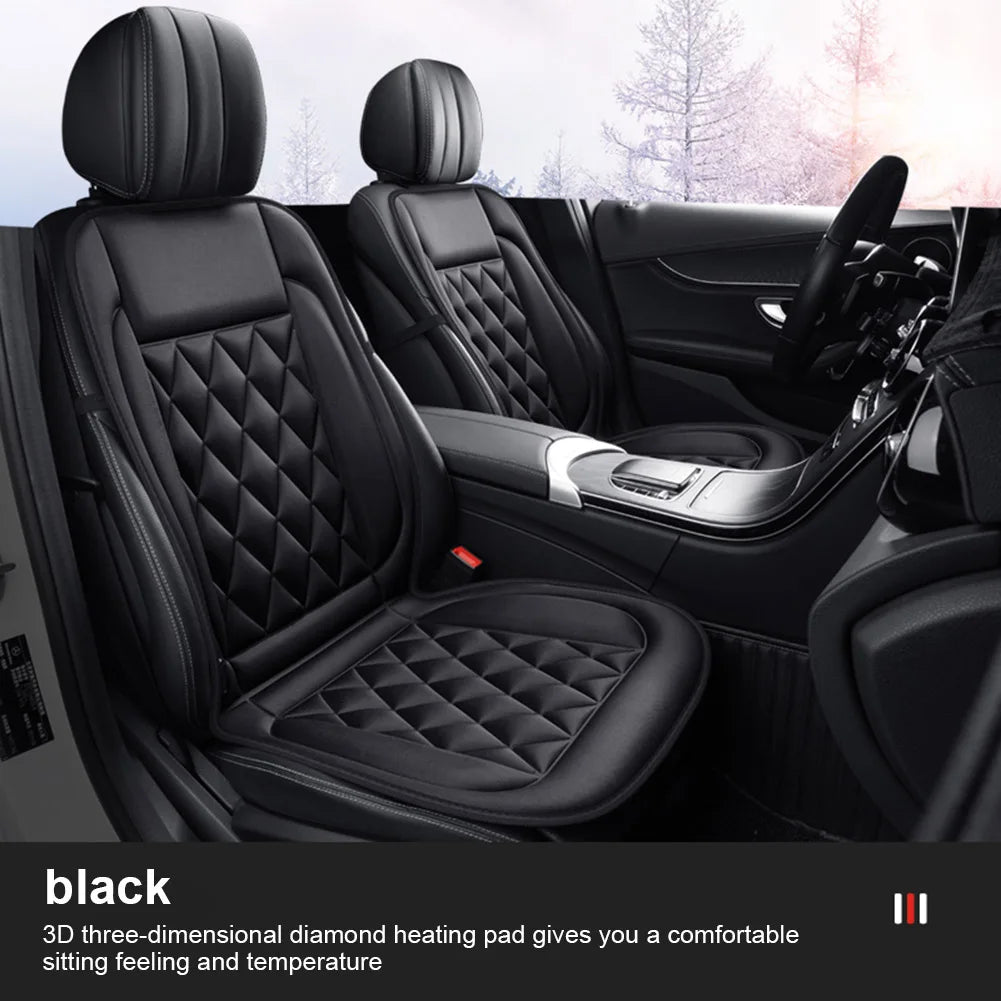 Car Heated Seat Cover 12 V Heating Electric Car Seat Cushion 2 Gear Adjustable Non-slip Breathable Auto Interior Accessories