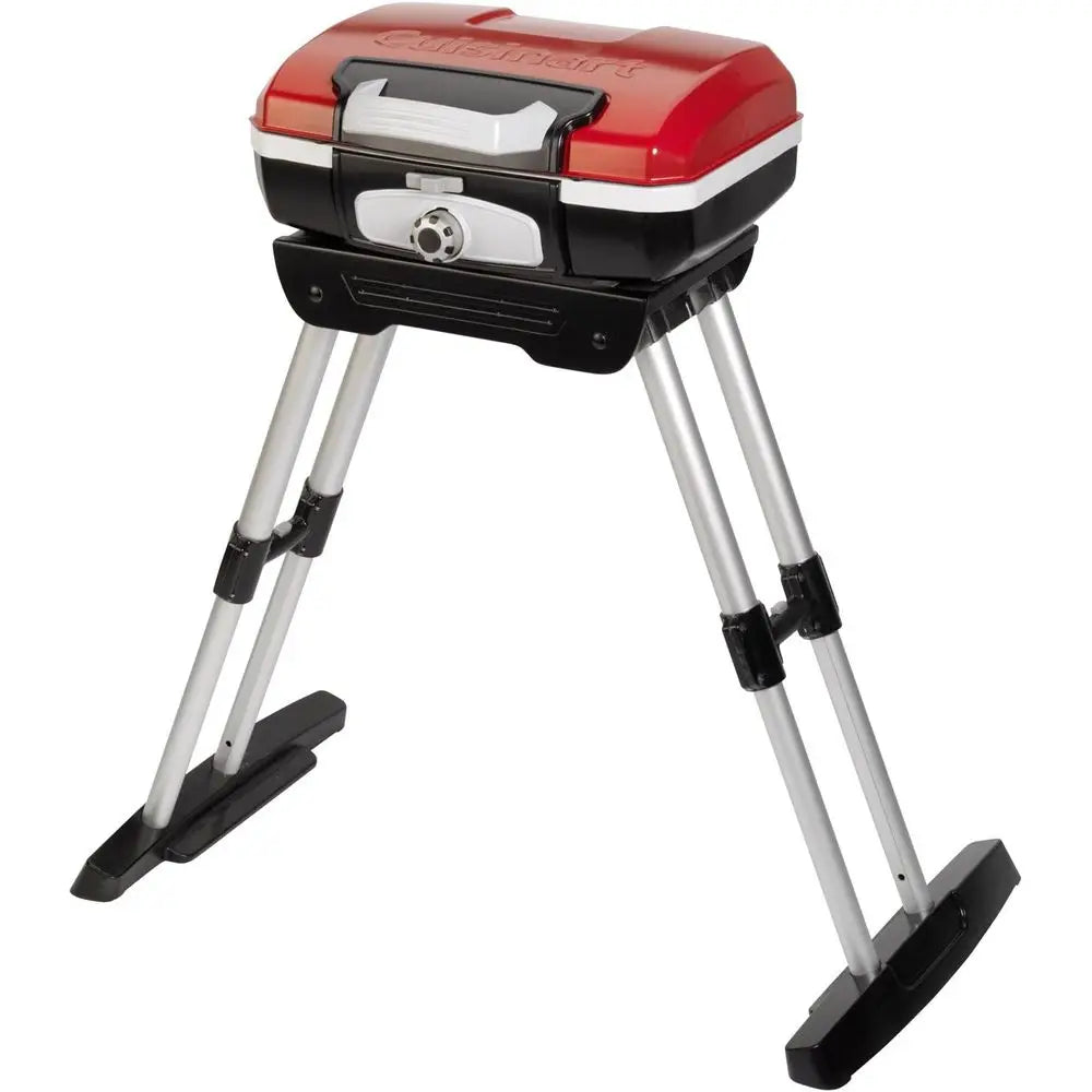 Gourmet Portable Gas Grill with VersaStand, Compact Portable Grill Propane, 150 Sq. In. Cooking Surface, 5,500 BTU Burner Small