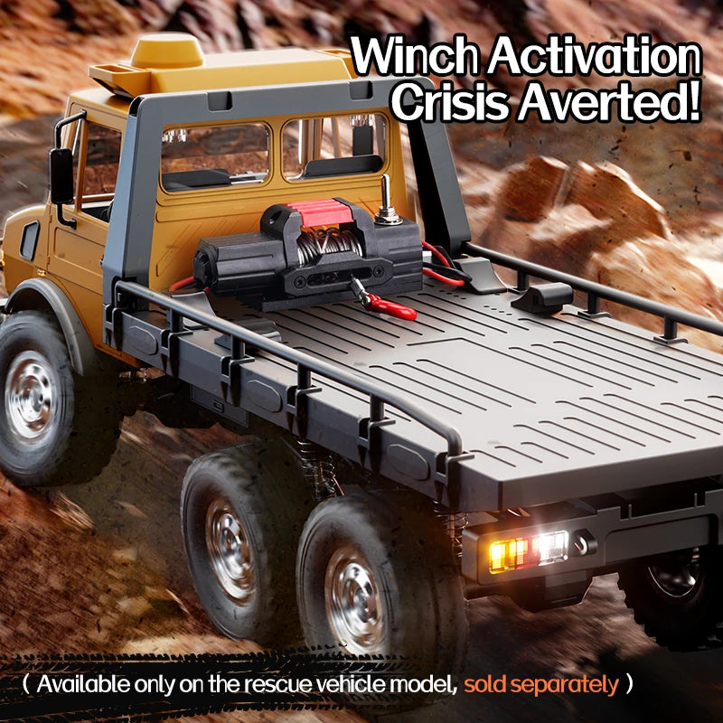 C8823 1/18 RC Car 6WD Off-road Remote Control Vehicle Transport Rescue Truck 2.4G High Speed Climbing Crawler Model Toys for kid