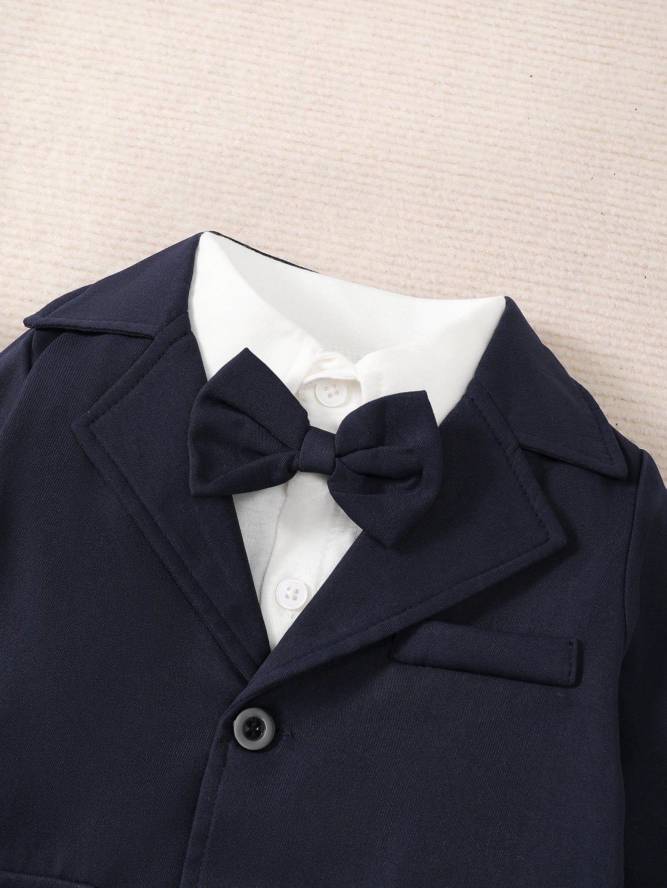 Winter 0-3Years Old Baby Boy Gentleman's Suit With Shirt + Suit Long-sleeved Jacket + Trousers 3-Piece Set