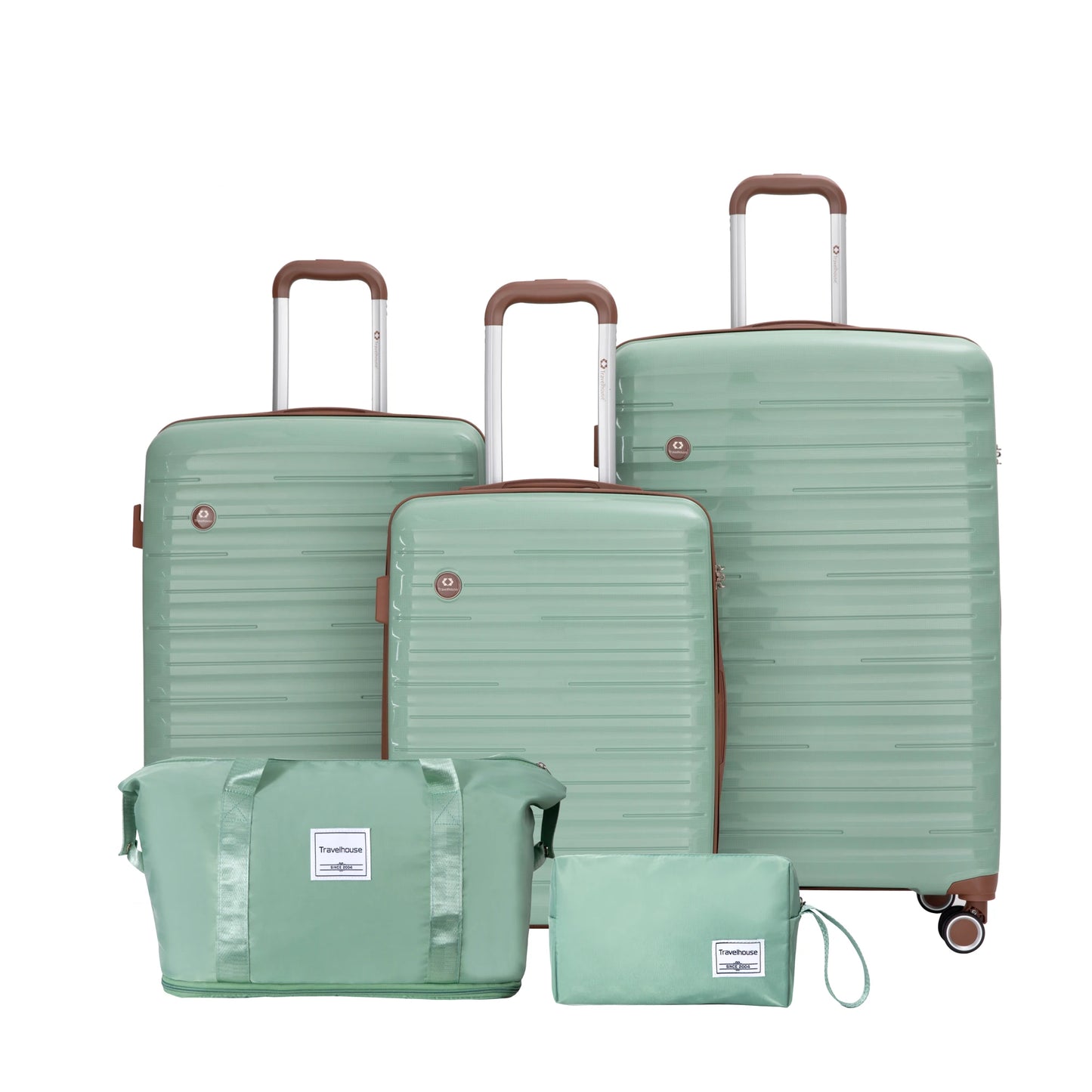 Luggage Sets 5 Piece,Suitcases with Double Spinner Wheels and TSA Lock,Hard-case 3 set Luggage with Travel Duffel Bag