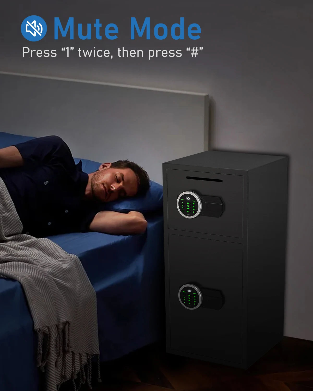 7.0 Cu ft Extra Large Home Safe Box Fireproof, Digital Home Security Safe Box with Deposit Slot & Metal Storage Box