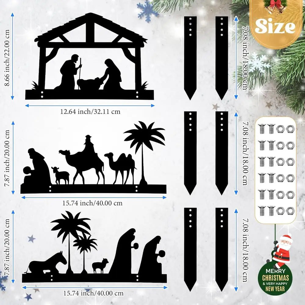 149 LED Star of Bethlehem Christmas Tree Lights with Nativity Garden Stakes for Outdoor Xmas Decor