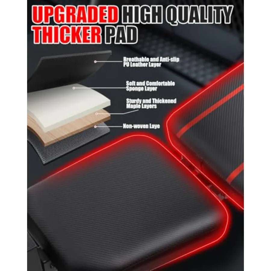 Standard Weight Bench Set with Squat Rack 600LBS Adjustable Bench Press Set with Leg Extension and Leg Curl Foldable Flat Incli