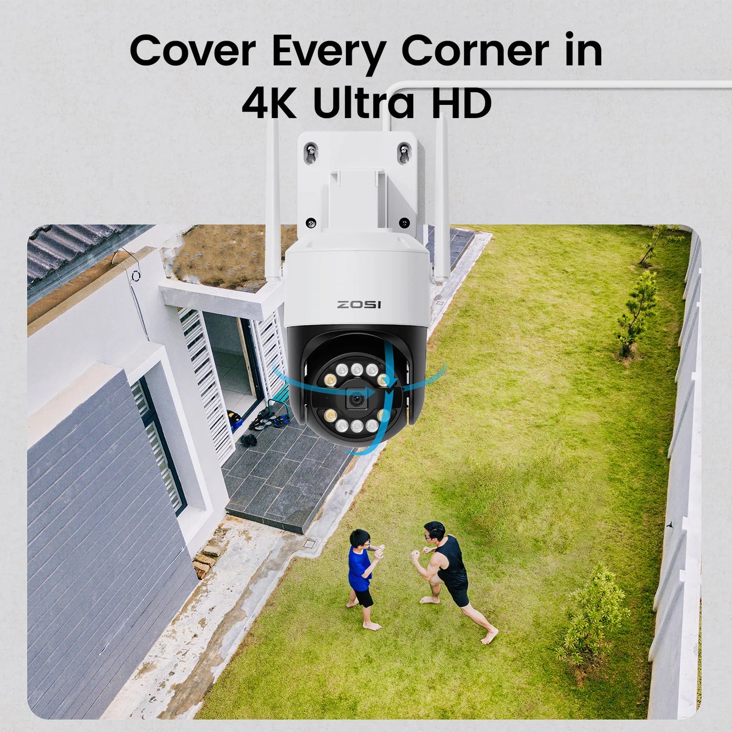 ZOSI C296 5MP/8MP PTZ WiFi 6 Camera Person Vehicle Package Detect Wireless CCTV Video Surveillance Cam Home Security Protection