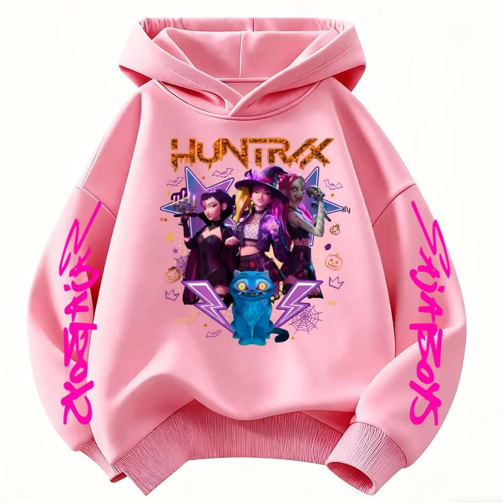 2025 Autumn winter children's hoodie K Pop Demon Hunters clothing leisure outerwear 3 - 12 years Boys and Girls