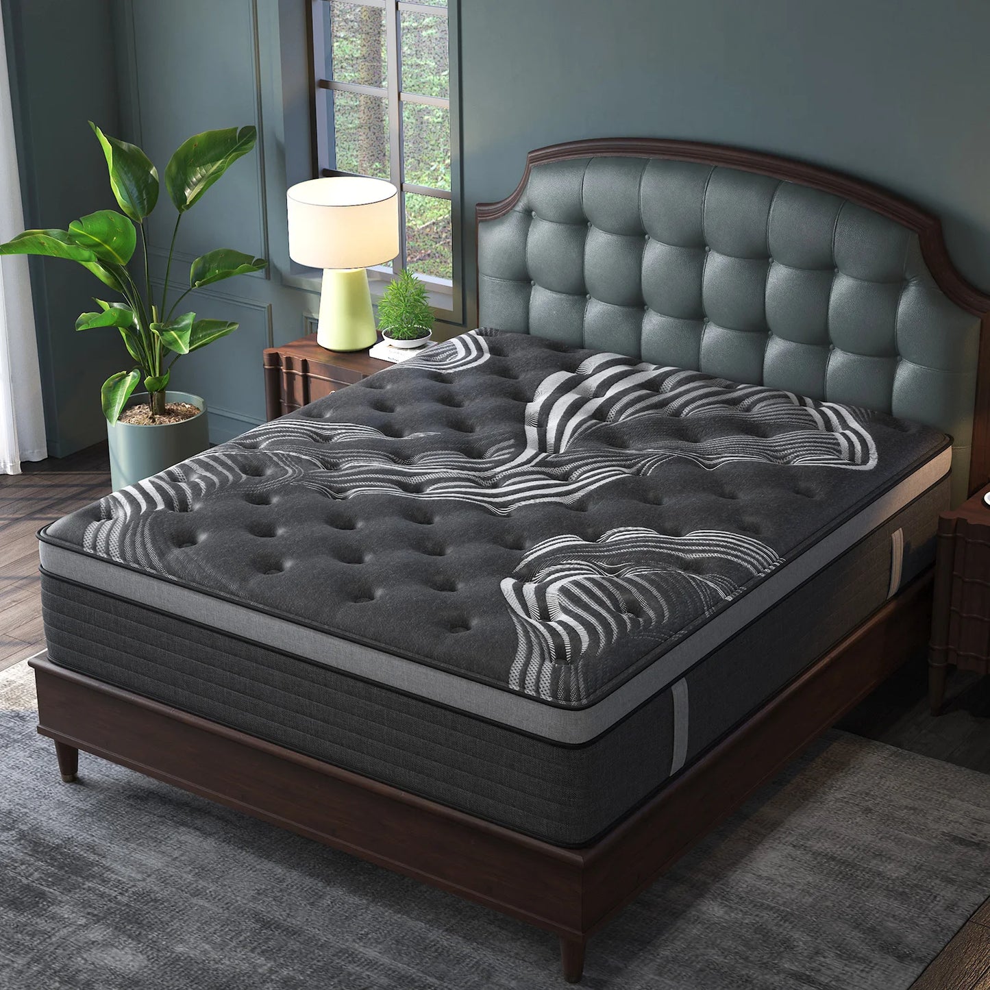 12"/14" Gel Memory Foam Hybrid Pocket Spring Mattress Twin Full Queen King Bed Mattress In A Box, Medium Firm Motion Isolation