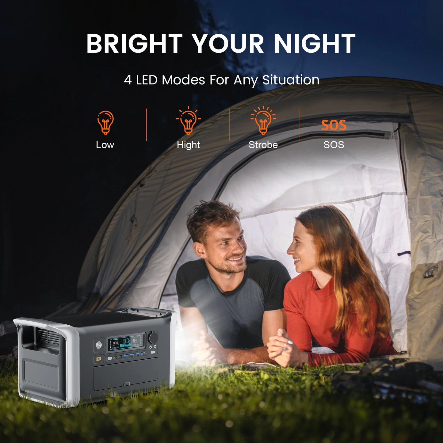 CTOLITY AP1000 1600W Portable Power Station 1024Wh Solar Generator LiFePO4 Battery Camping Travel Blackout Pure Sine Wave