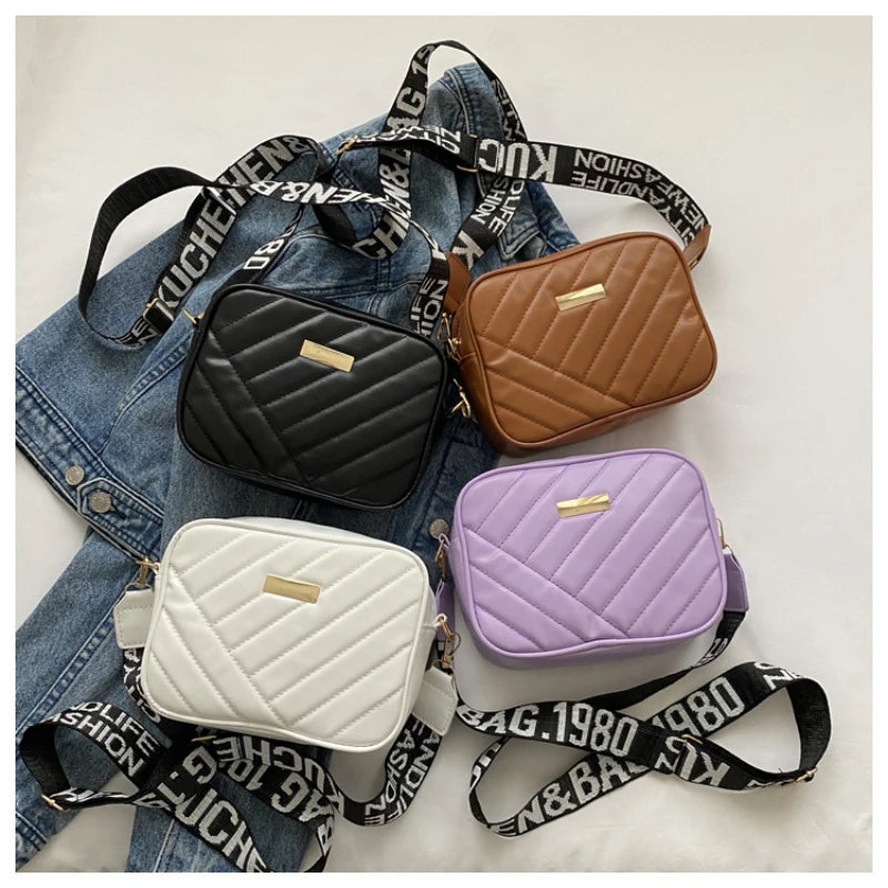 Minimalist Mini Fashionable Quilted Crossbody Bag Wallet, Trendy PU Shoulder Bag, WOMEN'S Casual Handbag and Mobile Phone Wallet