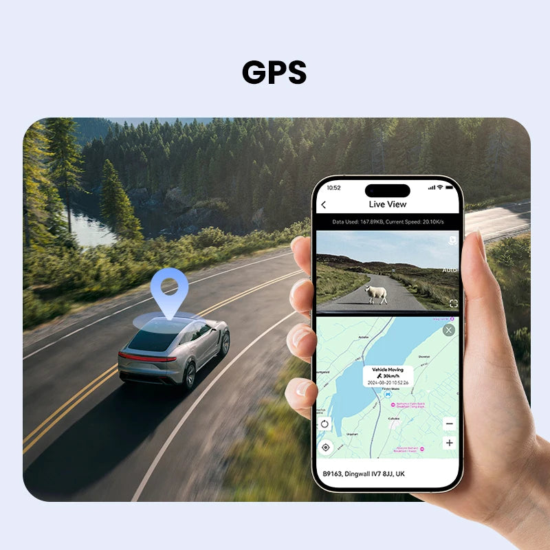 DDPAI 4K Dash Cam Z50 Pro 5GHz Wi-Fi GPS ADAS Night Vision 4G Connectivity Car DVR 24H Parking Support Front and Rear Cam