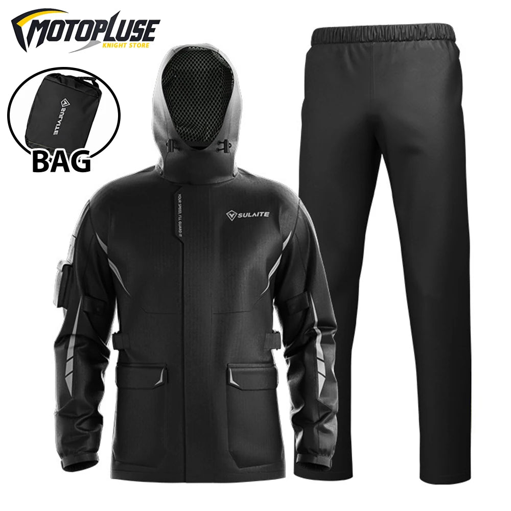 New Motorcycle Raincoat Waterproof Jacket Men Women Rain Cover Rider Raincoat for Motorcyclist Hiking Camping Fishing Clothing