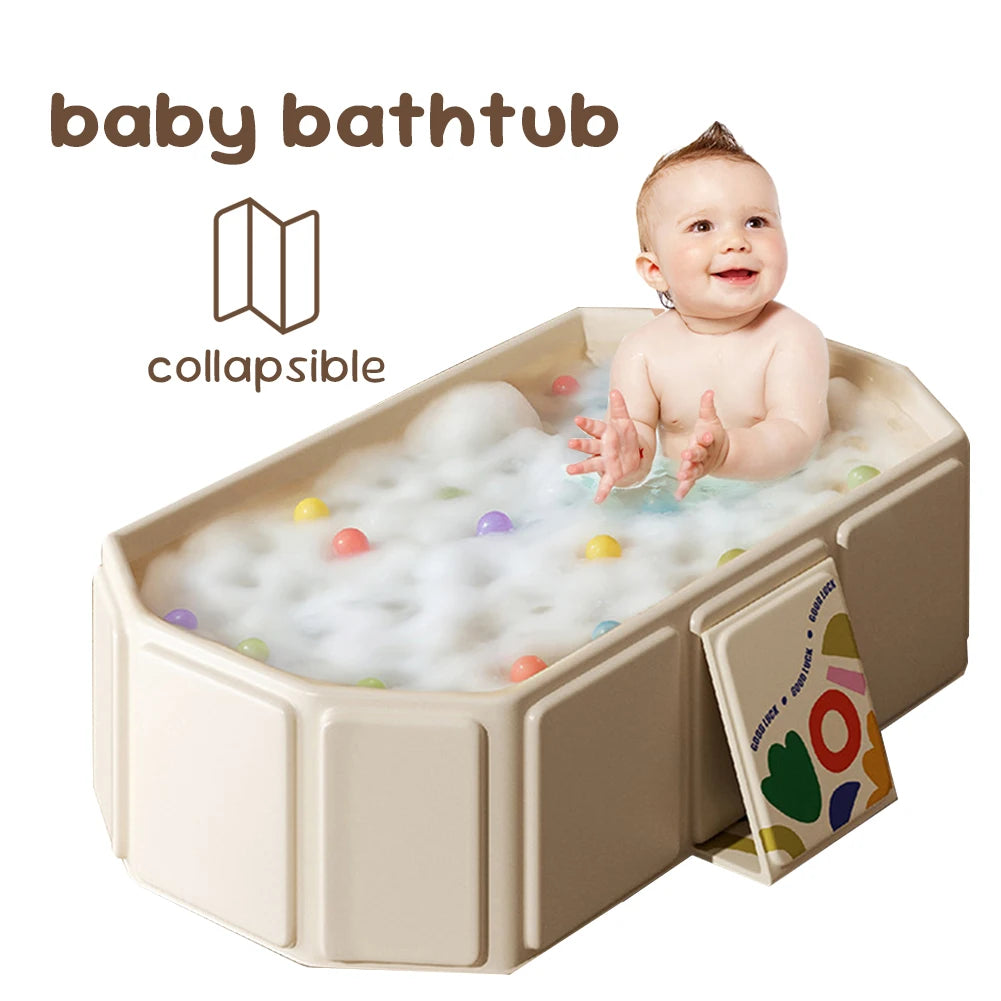 1pc Kids Portable Collapsible Bathtub, PVC Material, Non-Slip Base, Odor-Free, Ideal for Travel & Small Spaces