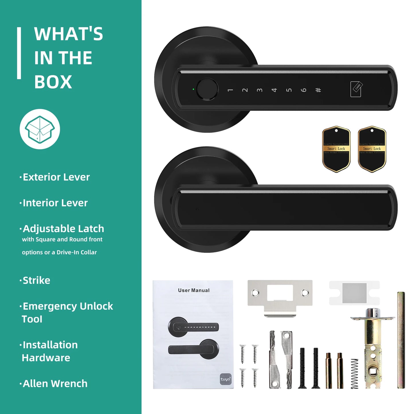 Viladepot Smart Lock Fingerprint Door Lock App Control Passcode Unlock Electronic Touchscreen Keypad