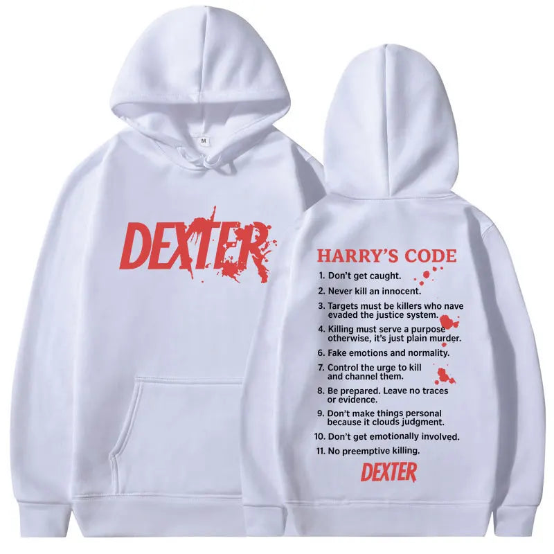 TV Play Dexter Morgan Harry's Code Men's and Women's Hoodies Oversized Casual Fashion Retro Autumn and Winter Hoodies