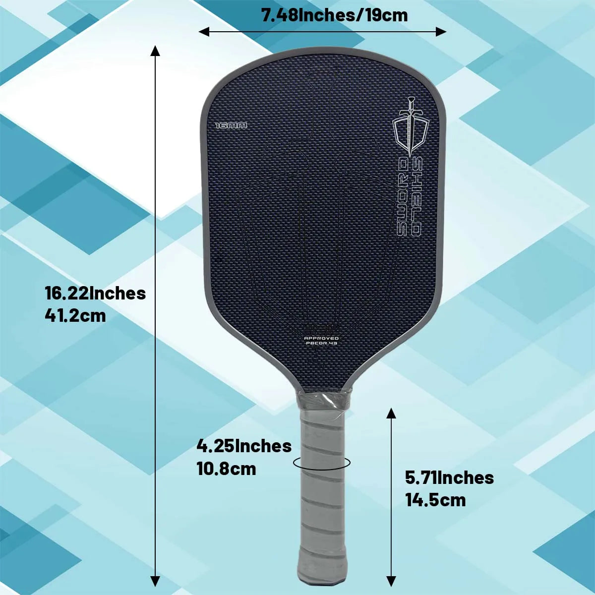 Pickleball Paddle Sword & Shield J2NFT, Gen. 4.5 Multi Density, All Foam Floating - Pivoting Core Pickleball Paddle EPP Core
