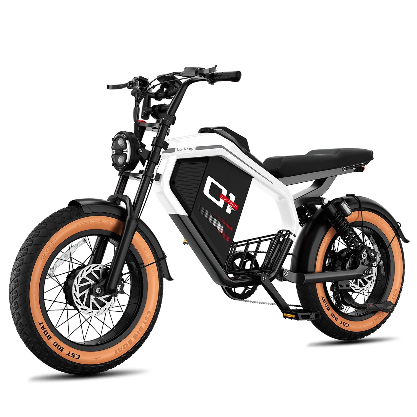 Luckeep M5 Ultra Electric Bike for Adults/Teen, 3000W Peak Dual Motor, 52V 40Ah Dual Battery,160 Miles 32MPH