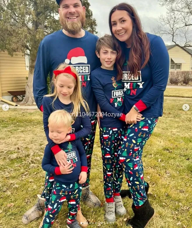 New Year's Costumes Family Matching Outfits Christmas Pajamas Mother Father Kids Clothing Set Baby Romper Xmas Family Look Pjs
