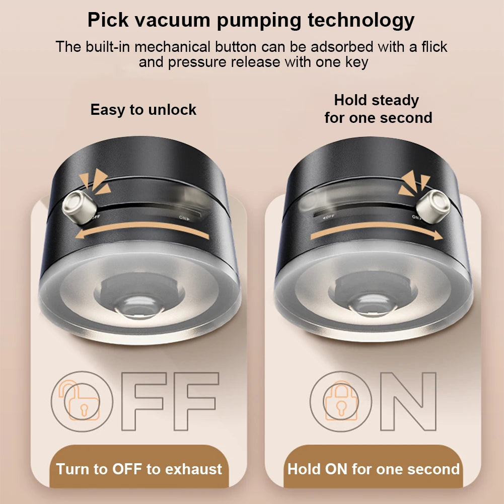 Magnetic Electric Vacuum Car Phone Holder Vacuum Suction Mobile Phone Holder Vacuum Suction Cup Phone Mount for Car Gym Mirror