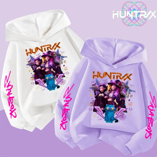 2025 Autumn winter children's hoodie K Pop Demon Hunters clothing leisure outerwear 3 - 12 years Boys and Girls