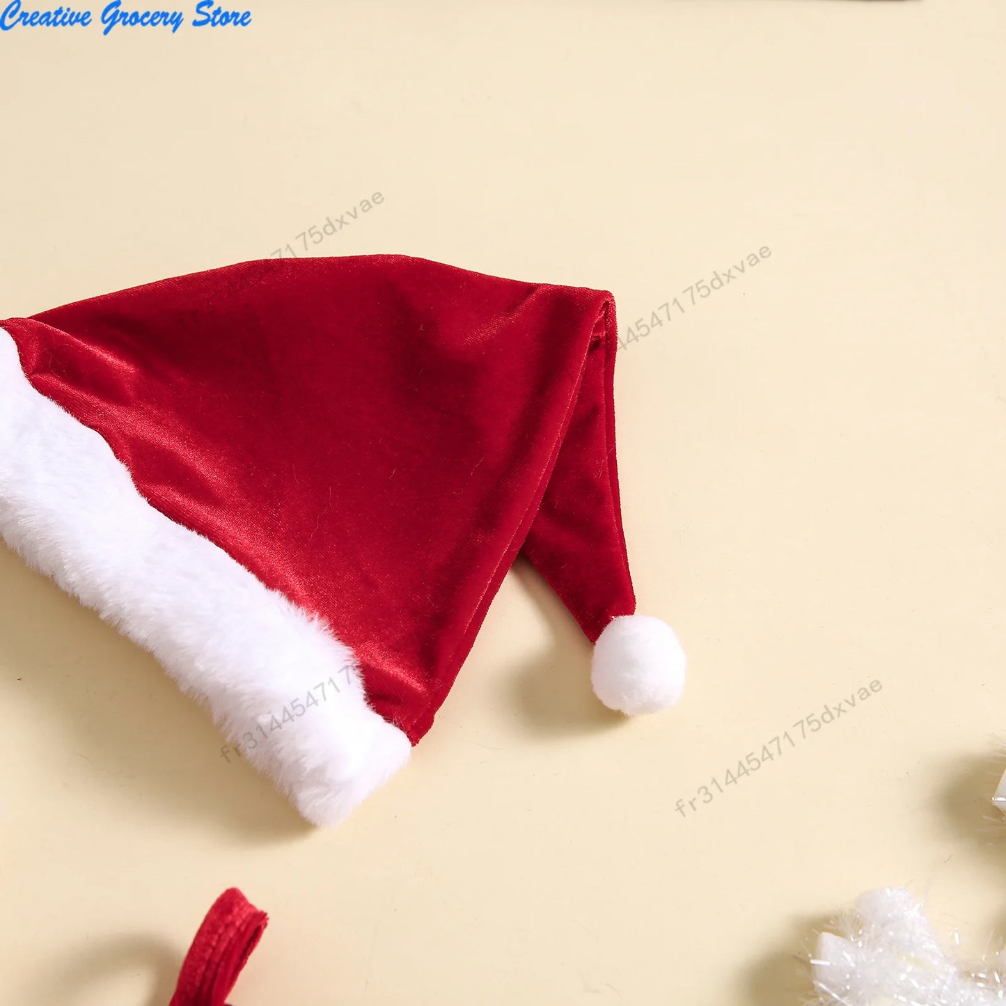 Girls Christmas Dress Sets Autumn Winter Velvet Suspender Dress + Over sleeve + Hat 3 piece Baby Santa Claus Clothes Festival Costume