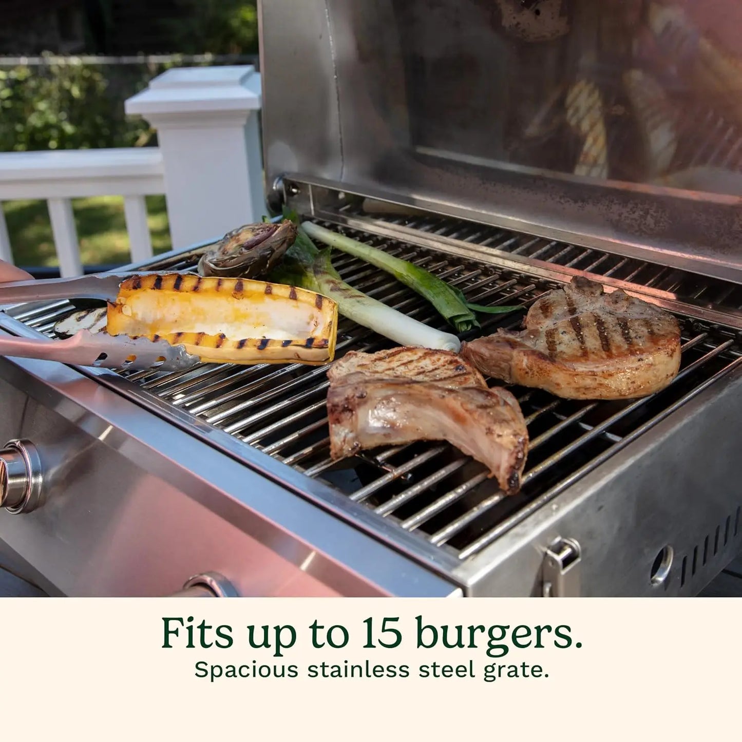 Portable Propane Grill, 20,000 BTU Stainless Steel 2-Burner Outdoor Gas Grill for Camping and BBQ, Easy Setup