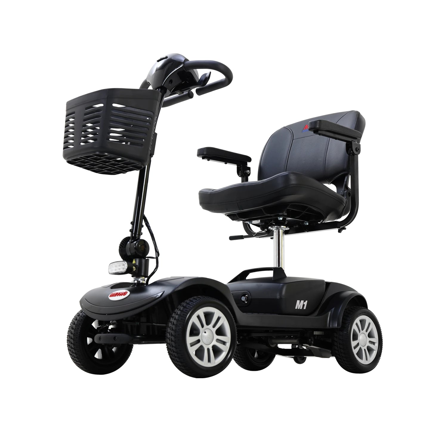 Compact Travel Mobility Scooter with 3.9 inches Front and Rear Solid Tires, Four Wheels Mobility Scooter for Adults