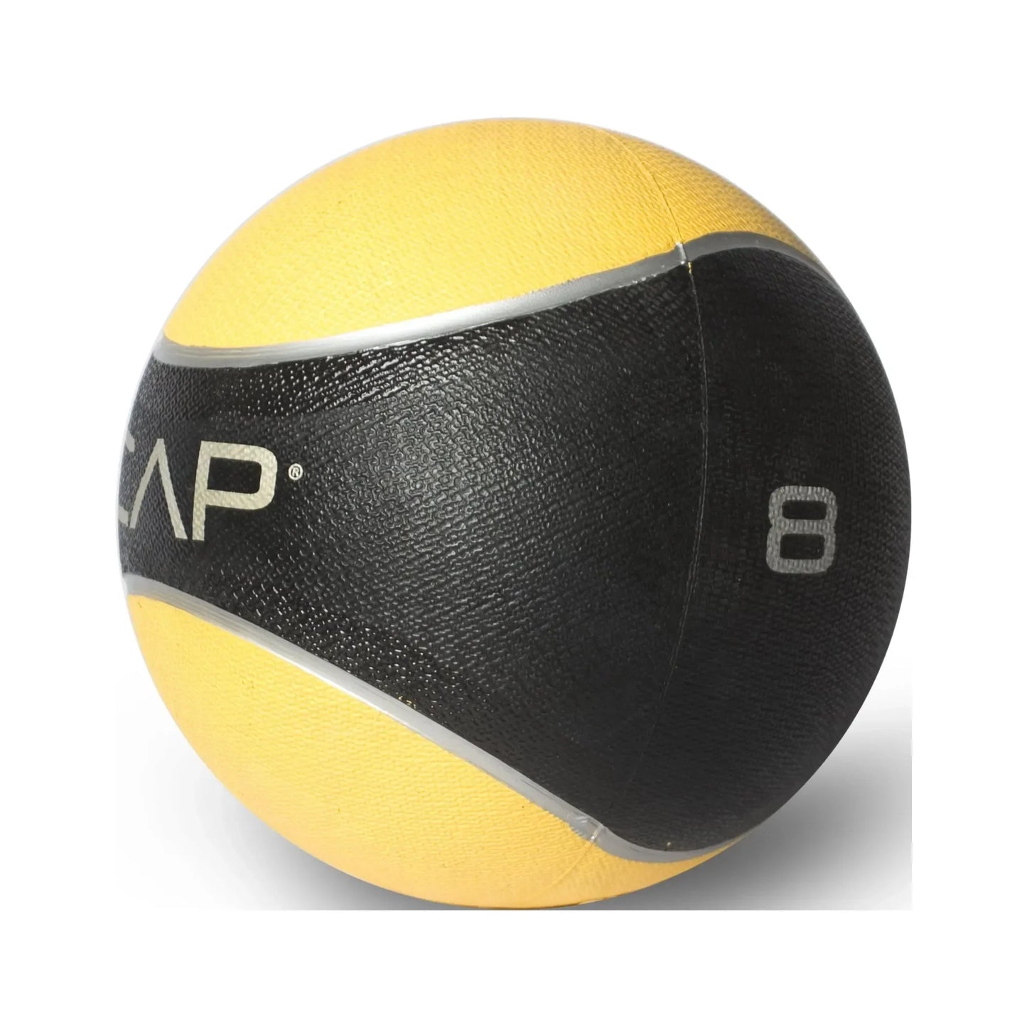 8lb Rubber Medicine Ball, Textured Grip for Strength Training, CrossFit & Gym Workouts, Durable & Bounce Resistant
