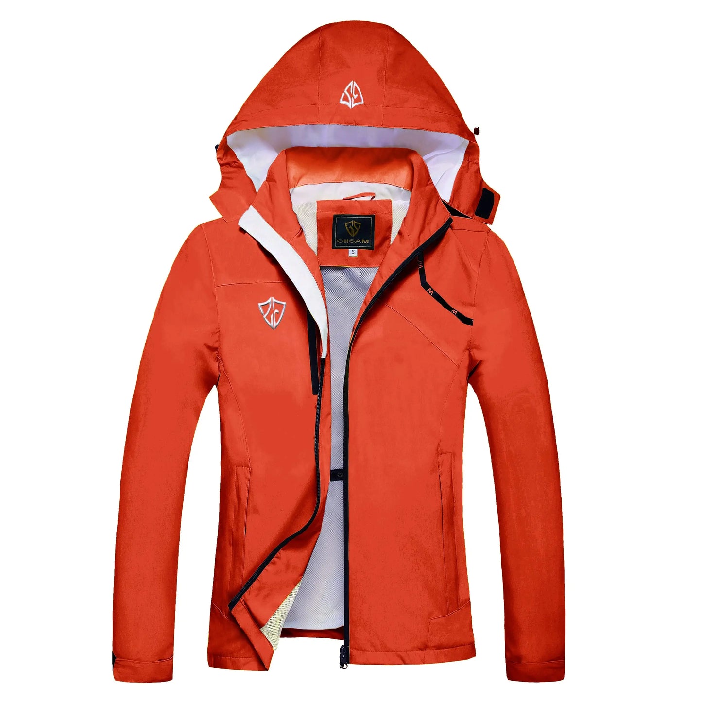 Women's Waterproof Rain Jacket,Lightweight Windproof Full Zip Women's Packable Fall Raincoat Windbreaker with Hood
