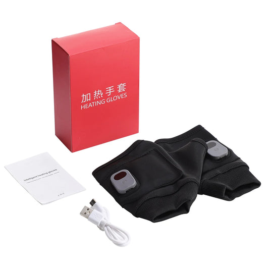 3 Levels Electric Heated Gloves Rechargeable 360° Thermal Hand Brace Gloves Windproof Hand Warmer for Outdoor Hiking Cycling