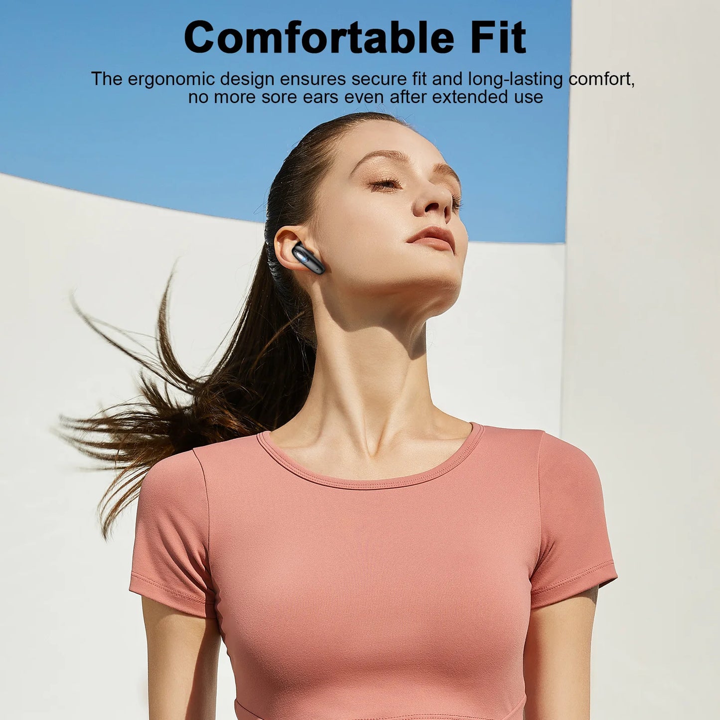 T19 Wireless Earbuds, Bluetooth 5.3, 4 ENC Noise Canceling Mic, 40H LED Display Charging Case, IP7 Waterproof in-Ear Earbuds.
