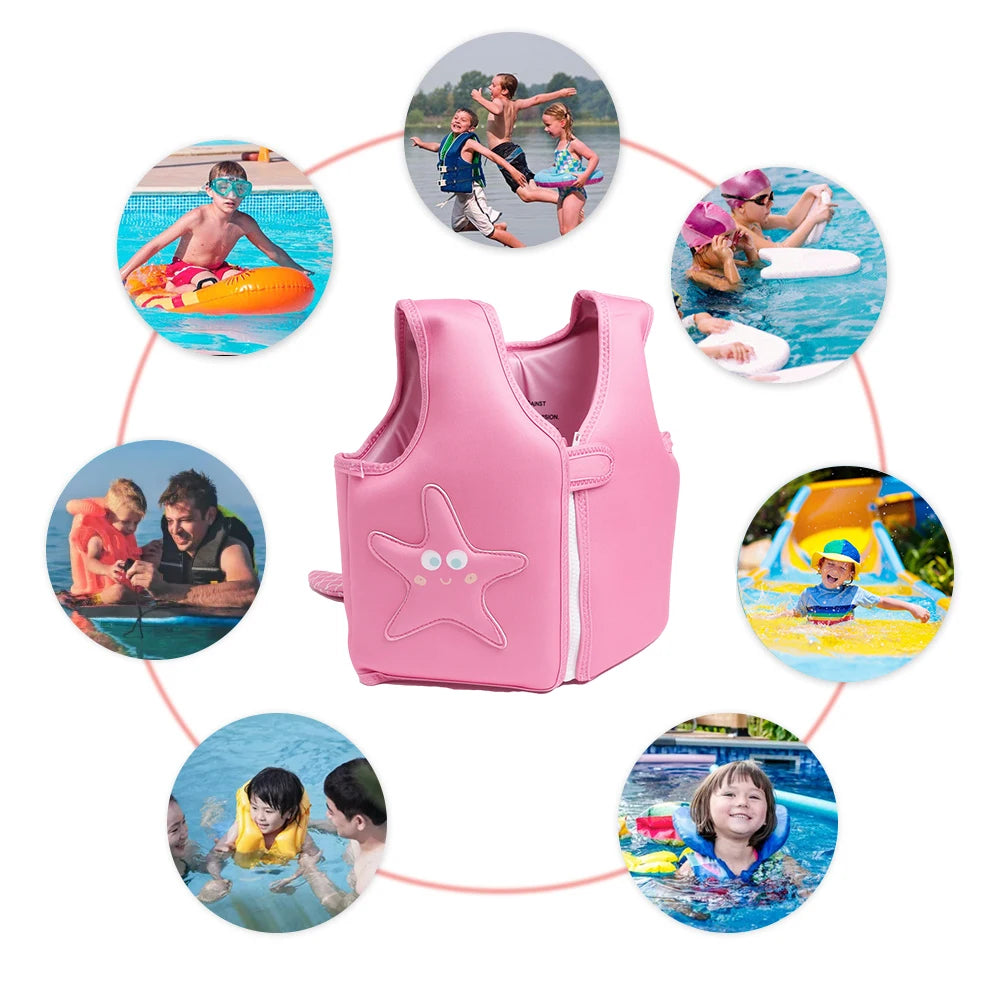 Baby Swimwear Cartoon Animal Summer Infant Buoyancy Vest Cute Three-dimensional Design Swim Gear Swimming Pool Accessories