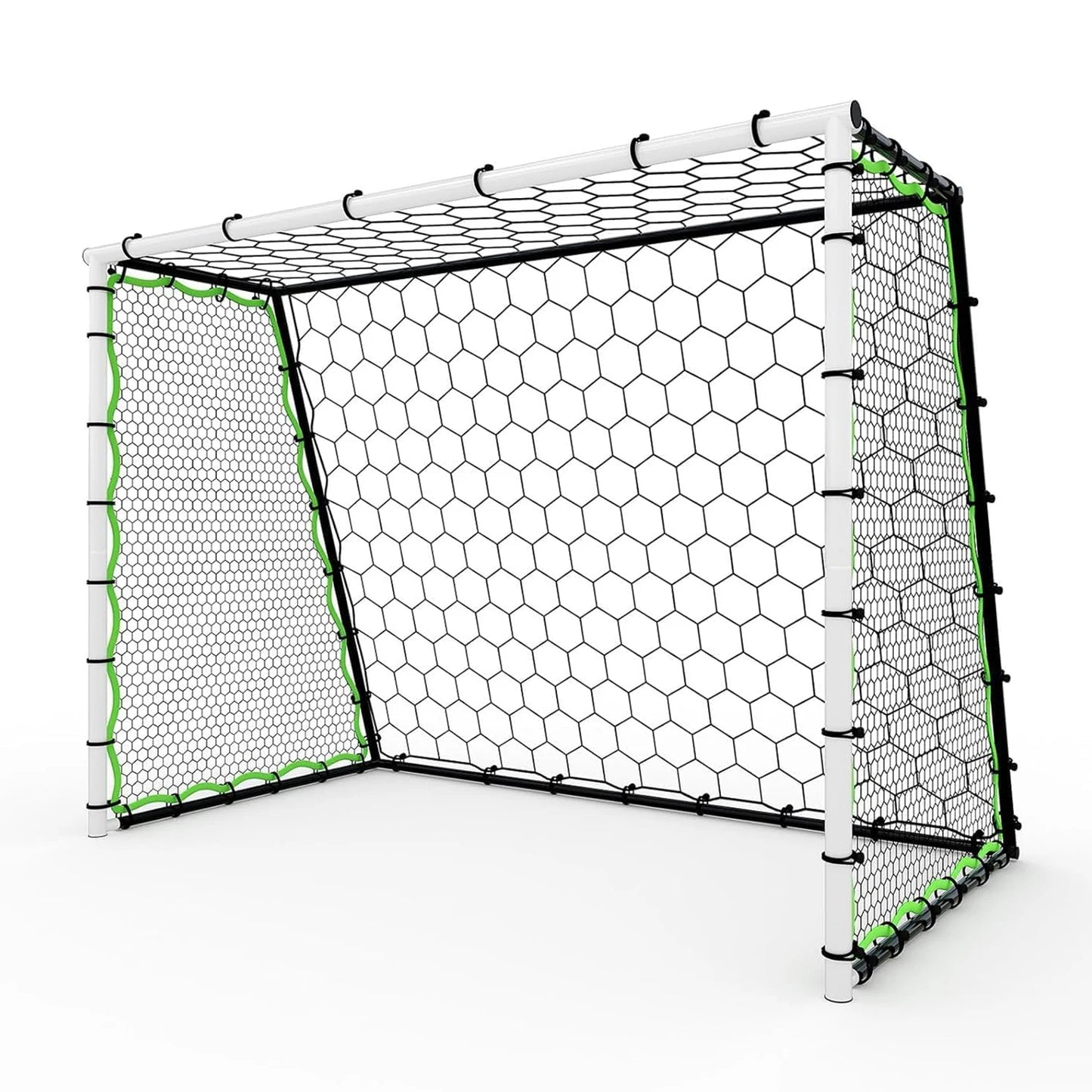 3-in-1 Soccer Goal Training,7x5Ft Soccer Rebounder Net,Rebound Trainer for Passing,Ball Control,Solo & Team Practice,Steel Frame