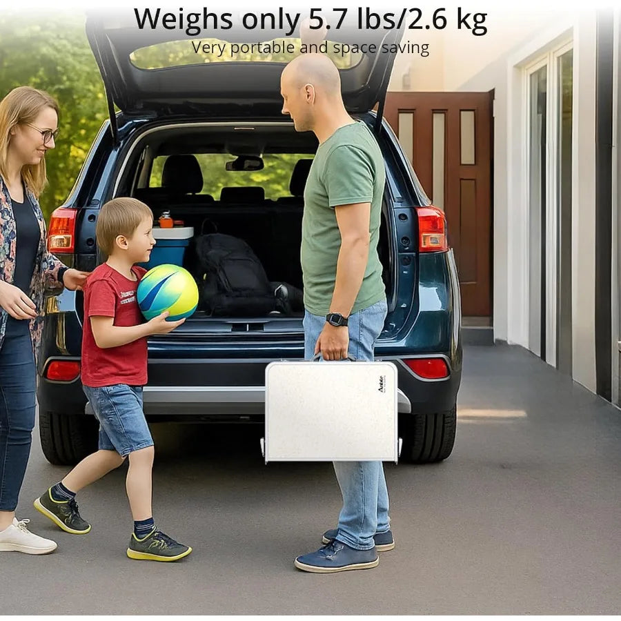 Folding Camping Table Aluminum 24 x 16 Adjustable Height Small Folding Table with Carrying Handle Lightweight Portable Camping