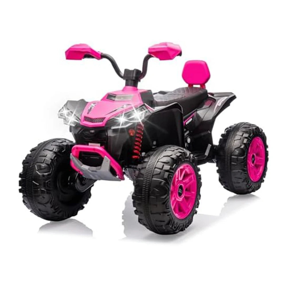 24V 2 Seater Electric ATV, Electric Car for Kids, Four-Wheeled Dirt Quad Car with Powerful Motor Off-Road Vehicle Electric Kids